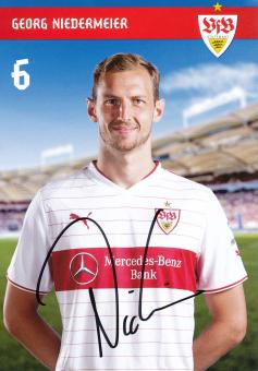 Georg Niedermeier  2013/2014 VFB Stuttgart Fußball Autogrammkarte original signiert 