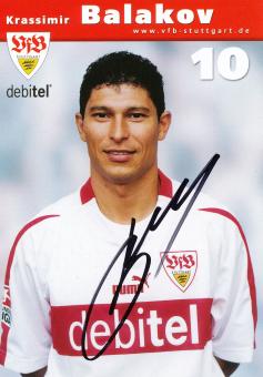 Krassimir Balakov  2002/2003 VFB Stuttgart Fußball Autogrammkarte original signiert 
