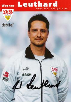 Werner Leuthard  2002/2003 VFB Stuttgart Fußball Autogrammkarte original signiert 