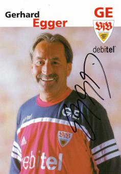 Gerhard Egger  2001/2002 VFB Stuttgart Fußball Autogrammkarte original signiert 