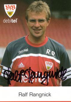 Ralf Rangnick  2000/2001 VFB Stuttgart Fußball Autogrammkarte original signiert 
