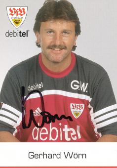 Gerhard Wörn  2000/2001 VFB Stuttgart Fußball Autogrammkarte original signiert 