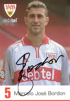 Marcelo Bordon  2000/2001 VFB Stuttgart Fußball Autogrammkarte original signiert 