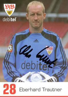 Eberhard Trautner  2000/2001 VFB Stuttgart Fußball Autogrammkarte original signiert 