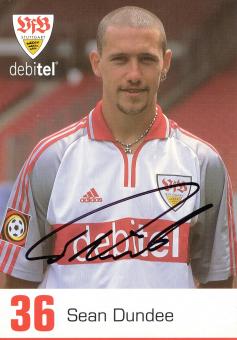 Sean Dundee  2000/2001 VFB Stuttgart Fußball Autogrammkarte original signiert 