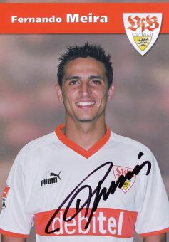 Fernando Meira  2003/2004 VFB Stuttgart Fußball Autogrammkarte original signiert 