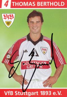 Thomas Berthold  1998/1999 VFB Stuttgart Fußball Autogrammkarte orig 