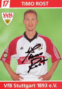 Timo Rost  1998/1999 VFB Stuttgart Fußball Autogrammkarte orig 