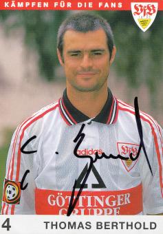 Thomas Berthold  1997/1998 VFB Stuttgart Fußball Autogrammkarte orig 