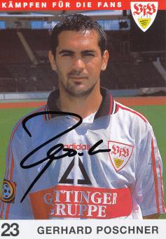 Gerhard Poschner  1997/1998 VFB Stuttgart Fußball Autogrammkarte orig 