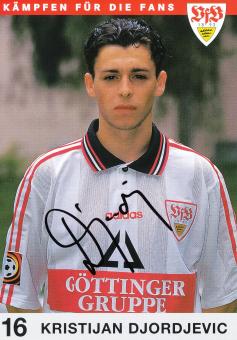 Kristijan Djordjevic  1997/1998 VFB Stuttgart Fußball Autogrammkarte orig 