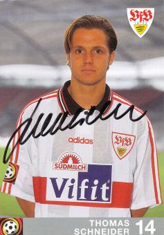 Thomas Schneider  1996/1997 VFB Stuttgart Fußball Autogrammkarte orig 