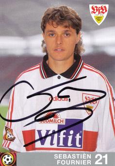 Sebastien Fournier  1996/1997 VFB Stuttgart Fußball Autogrammkarte orig 