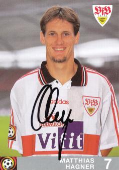 Matthias Hagner  1996/1997 VFB Stuttgart Fußball Autogrammkarte orig 
