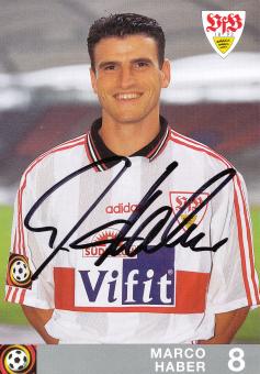 Marco Haber  1996/1997 VFB Stuttgart Fußball Autogrammkarte orig 