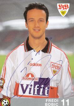 Fredi Bobic  1996/1997 VFB Stuttgart Fußball Autogrammkarte orig 