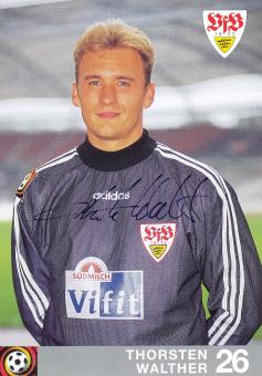 Thorsten Walther  1996/1997 VFB Stuttgart Fußball Autogrammkarte orig 