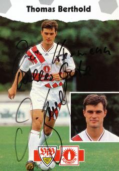 Thomas Berthold  1993/1994 VFB Stuttgart Fußball Autogrammkarte orig 