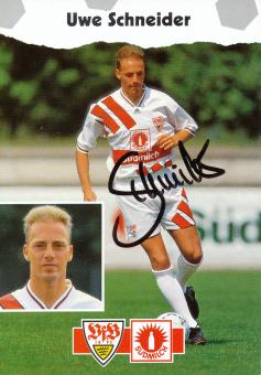 Uwe Schneider  1993/1994 VFB Stuttgart Fußball Autogrammkarte orig 