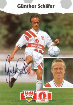Günther Schäfer  1993/1994 VFB Stuttgart Fußball Autogrammkarte orig 