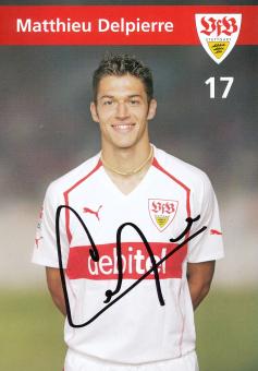 Matthieu Delpierre  2004/2005 VFB Stuttgart Fußball Autogrammkarte original signiert 