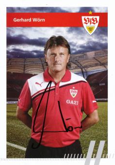 Gerhard Wörn  2011/2012 VFB Stuttgart Fußball Autogrammkarte original signiert 