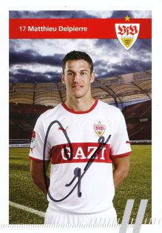 Matthieu Delpierre   2011/2012 VFB Stuttgart Fußball Autogrammkarte original signiert 