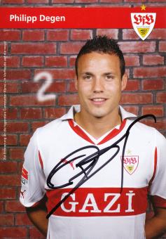 Philipp Degen   2010/2011 VFB Stuttgart Fußball Autogrammkarte original signiert 