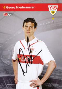 Georg Niedermeier  2009/2010 VFB Stuttgart Fußball Autogrammkarte original signiert 