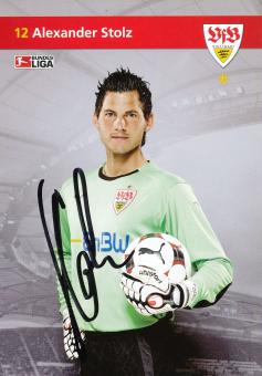 Alexander Stolz  2009/2010 VFB Stuttgart Fußball Autogrammkarte original signiert 