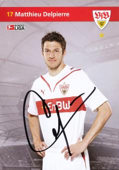 Matthieu Delpierre  2009/2010 VFB Stuttgart Fußball Autogrammkarte original signiert 