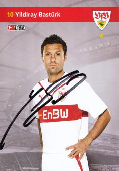 Yildiray Bastürk  2009/2010 VFB Stuttgart Fußball Autogrammkarte original signiert 