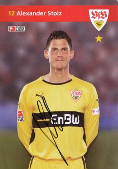 Alexander Stolz  2008/2009 VFB Stuttgart Fußball Autogrammkarte original signiert 
