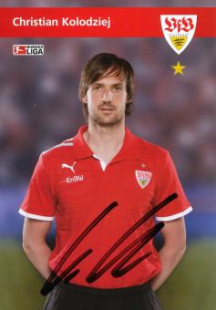 Christian Kolodziej  2008/2009 VFB Stuttgart Fußball Autogrammkarte original signiert 