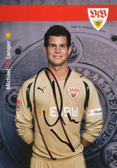 Michael Langer  2007/2008 VFB Stuttgart Fußball Autogrammkarte original signiert 