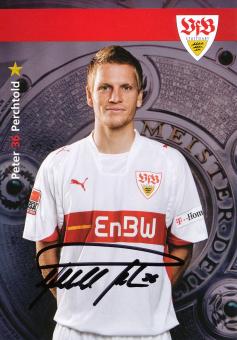 Peter Perchtold  2007/2008 VFB Stuttgart Fußball Autogrammkarte original signiert 