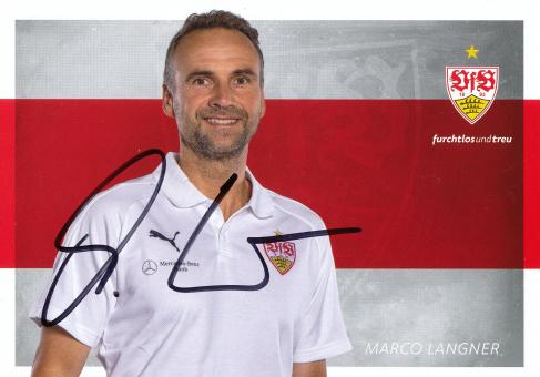 Marco Langner  2017/2018 VFB Stuttgart Fußball Autogrammkarte original signiert 