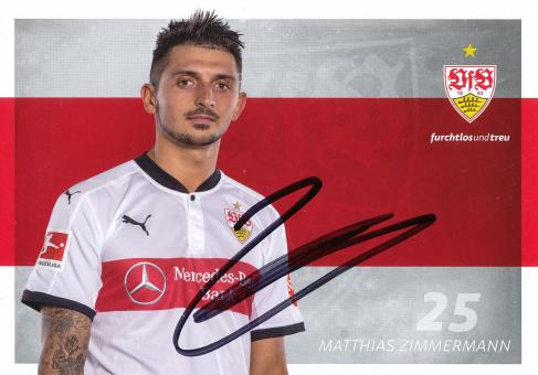 Matthias Zimmermann  2017/2018 VFB Stuttgart Fußball Autogrammkarte original signiert 