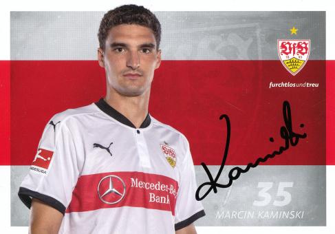 Marcin Kaminski  2017/2018 VFB Stuttgart Fußball Autogrammkarte original signiert 