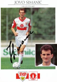 Jovo Simanic  1992/1993  VFB Stuttgart  Fußball Autogrammkarte original signiert 