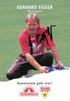 Gerhard Egger  1995/1996  VFB Stuttgart  Fußball Autogrammkarte original signiert 