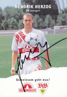 Hendrik Herzog  1995/1996  VFB Stuttgart  Fußball Autogrammkarte original signiert 