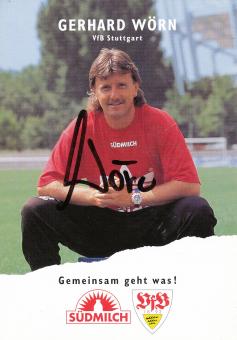 Gerhard Wörn  1995/1996  VFB Stuttgart  Fußball Autogrammkarte original signiert 