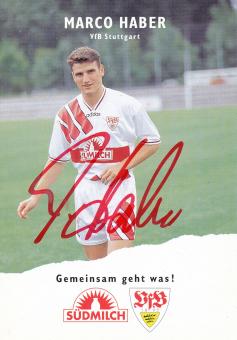 Marco Haber  1995/1996  VFB Stuttgart  Fußball Autogrammkarte original signiert 