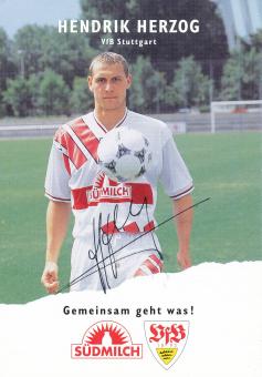 Hendrik Herzog  1995/1996  VFB Stuttgart  Fußball Autogrammkarte original signiert 