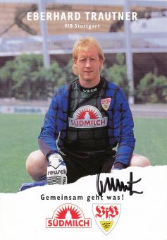 Eberhard Trautner  1995/1996  VFB Stuttgart  Fußball Autogrammkarte original signiert 
