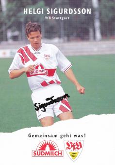 Helgi Sigurdsson  1995/1996  VFB Stuttgart  Fußball Autogrammkarte original signiert 