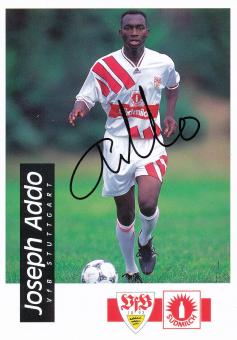Joseph Addo  1994/1995  VFB Stuttgart  Fußball Autogrammkarte original signiert 