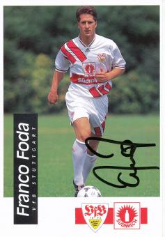 Franco Foda  1994/1995  VFB Stuttgart  Fußball Autogrammkarte original signiert 