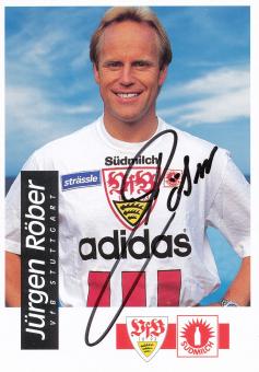 Jürgen Röber  1994/1995  VFB Stuttgart  Fußball Autogrammkarte original signiert 